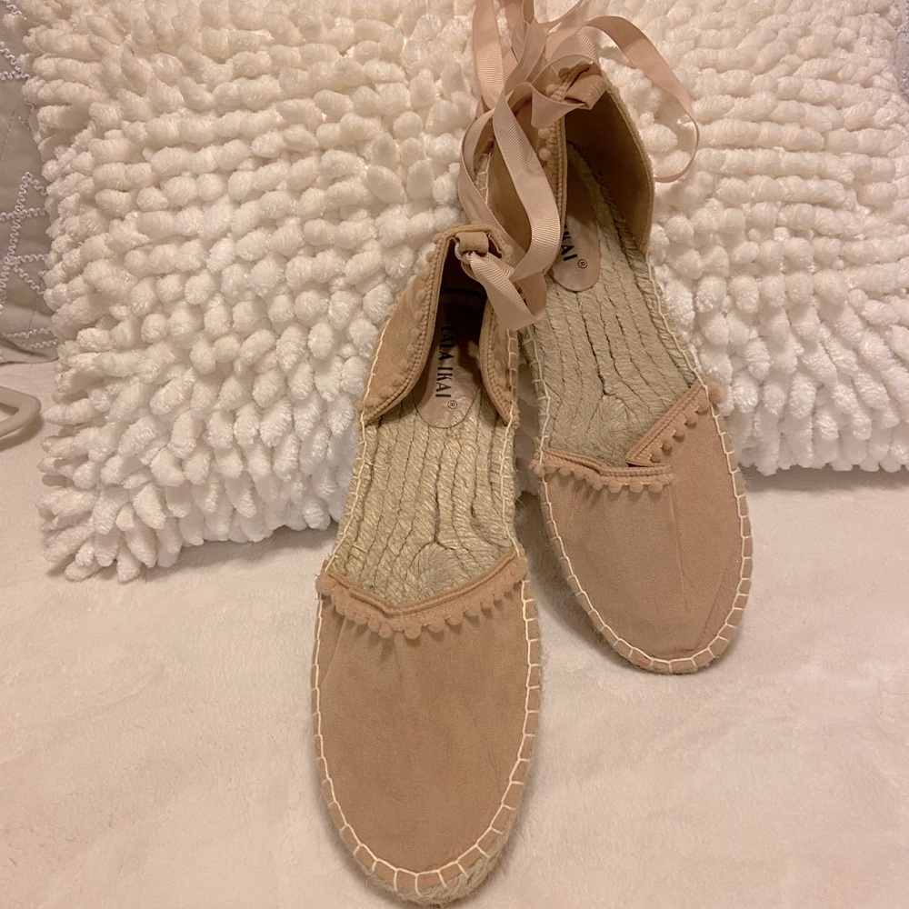 LALA IKAI tie wrap espadrilles